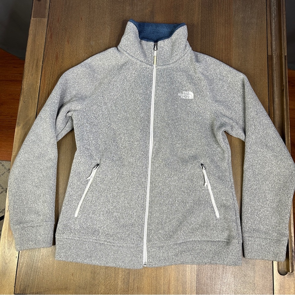 The North Face Maggie Sweater Fleece Jacket - Vintage White Heather - Medium